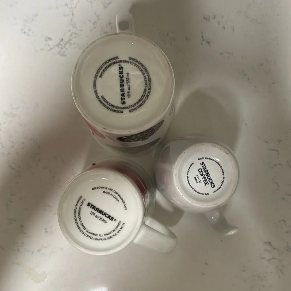 Starbuck’s coffee Mugs set of 3
